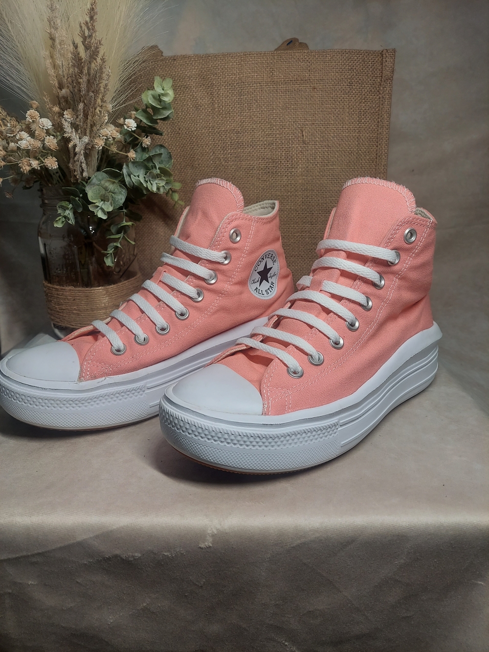 Converse Chuck Taylor All-Star Move Platform High-Top Lawn Flamingo Size 8.5